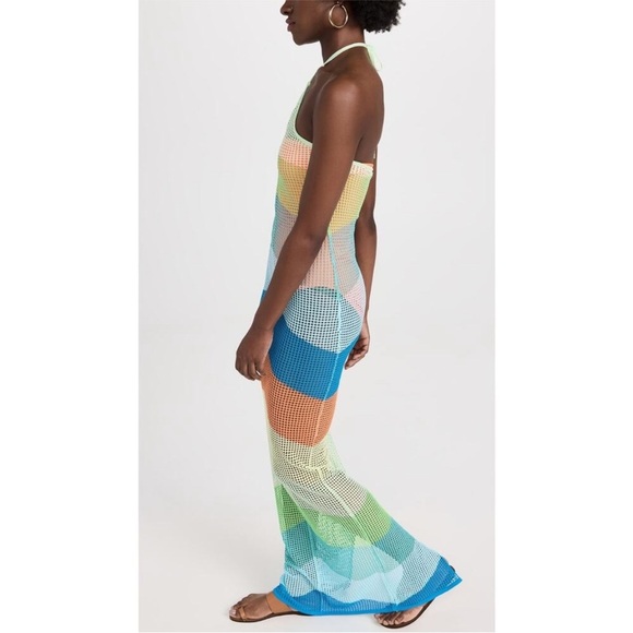 🌈 NWOT PQ SWIM Daria coverup Colorful Crochet Swim Cover-Up size XS/S - Picture 8 of 11